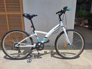 Bicicleta BTwin Original 100 Blanca
