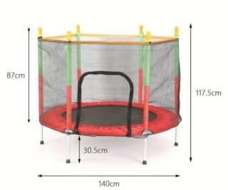 Cama elástica infantil con red de seguridad