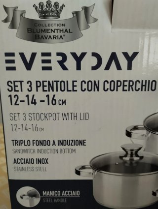 Set 3 Pentole con Coperchio Blumenthal Bavaria