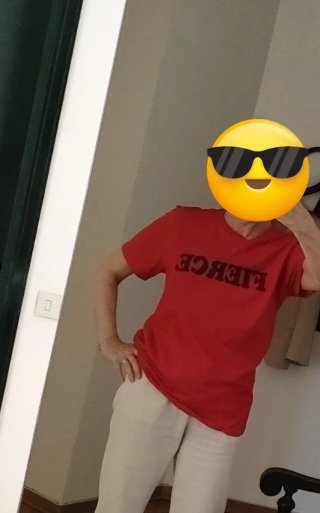 T-shirt donna rossa con scritta
