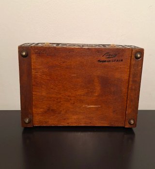 Antigua Caja Labrada - Fogués - Madera - 1950/70.