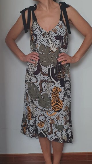 Vestido Parfois Tigres y Hojas Talla Única