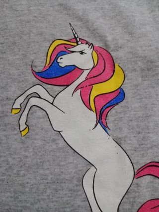 Body unicornios gris talla L