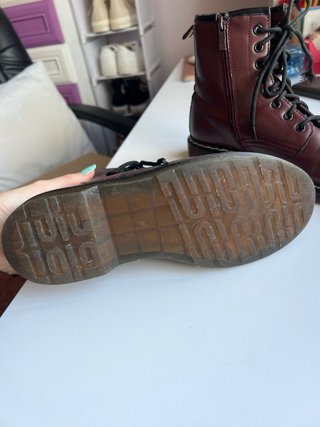 Botas granates de cuero