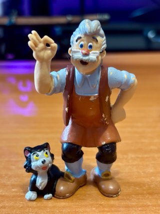 Figura Geppetto y Fígaro DISNEY Bullyland 1996 PVC