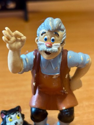 Figura Geppetto y Fígaro DISNEY Bullyland 1996 PVC