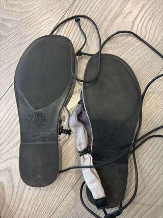 Sandalias Zara Talla 37 Lino