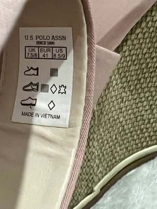 Sandalias cuña U.S. Polo Assn. rosa palo