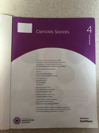 Ciencias Sociais, 4° Primaria