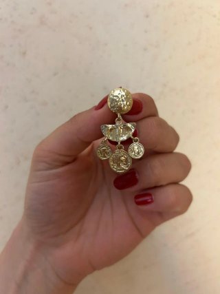 Orecchini donna vintage dorati