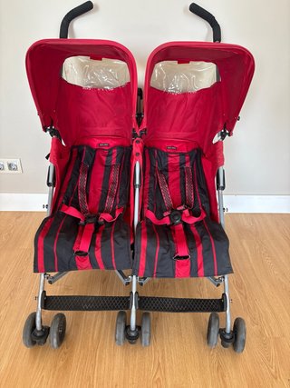 Maclaren Twin Triumph Silla Gemelar Roja