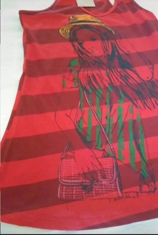 Camiseta de tirantes a rayas