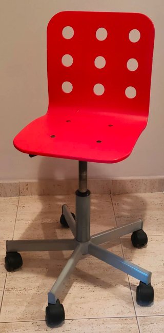 Silla de escritorio infantil roja