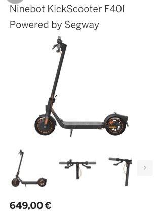 Patinete Eléctrico Ninebot F40l