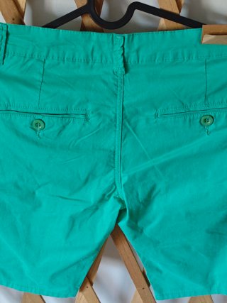 Leeyo Jeans Shorts Verdes Hombre