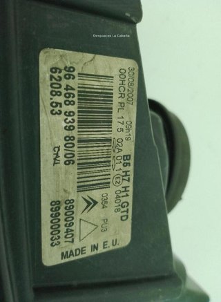 Faro izq 6208l4, 9646893980 citroen c4 i 23354241