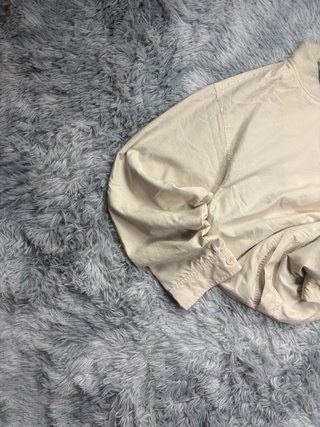 Sudadera Bomber Vintage Beige