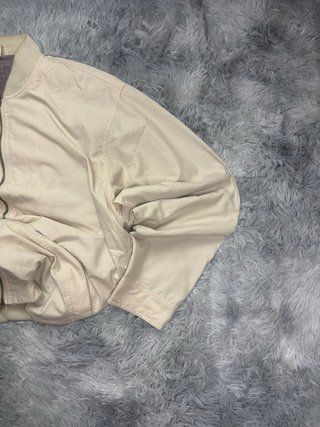 Sudadera Bomber Vintage Beige