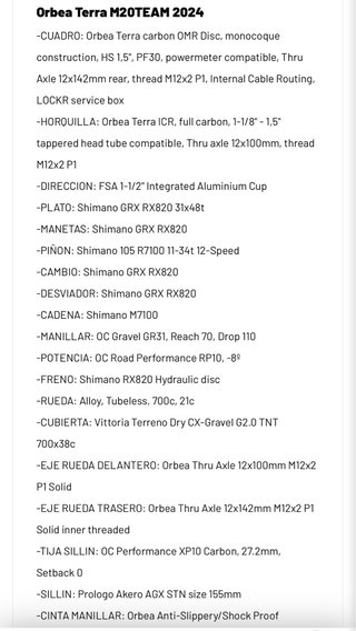 Orbea Terra M20TEAM 2024 Talla L