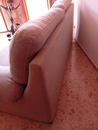 Sofá modular beige de tela