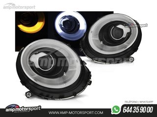 FAROS DELANTEROS TUBE LIGHT PARA MINI COOPER R56/R57 NEGROS 2006-2014