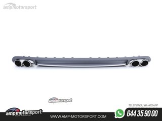 DIFUSOR TRASERO DOBLE IMPRIMADO CON COLAS PARA AUDI A4 B8 2007-2011
