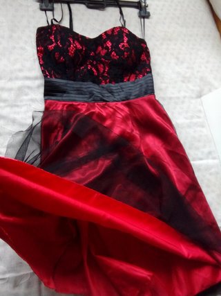 Vestido ITALIA fiesta RASO, GASA, ENCAJE M Chollo!