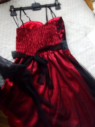 Vestido ITALIA fiesta RASO, GASA, ENCAJE M Chollo!