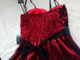 Vestido ITALIA fiesta RASO, GASA, ENCAJE M Chollo!