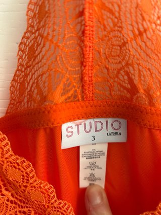 Camisón La Perla Naranja Encaje