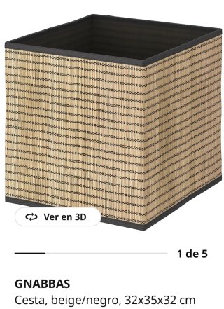 4 Cestos Almacenamiento Bambú Ikea GNABBAS. 4 unid