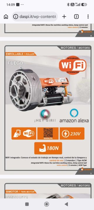 Motor Puerta Seccional WiFi Alexa Siri