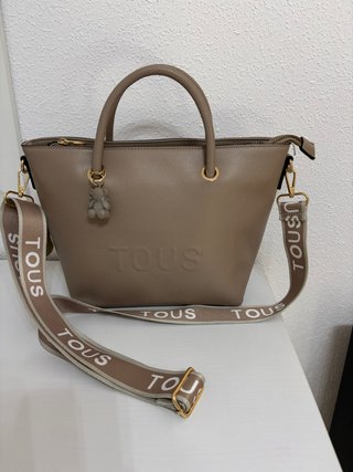 Bolso Tous Beige con Oso y Correa