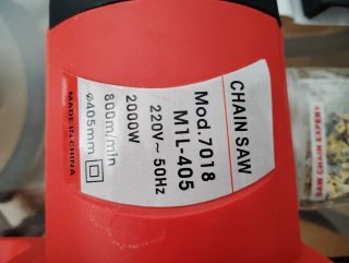 Motosierra Eléctrica Chain Saw 2000W.