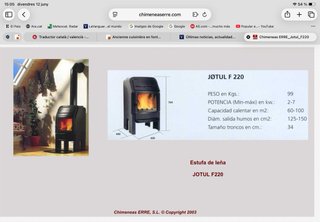 Estufa de leña JOTUL