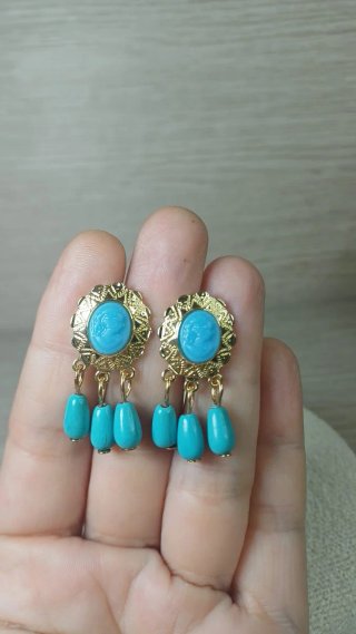 Pendientes Vintage Turquesa Camacho Romaní