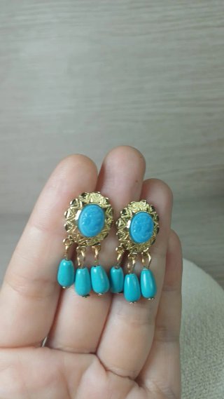 Pendientes Vintage Turquesa Camacho Romaní