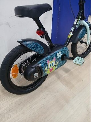 bicicleta btwin niño 14 pulgadas monster negra 3-4 años
