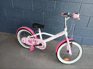 Bicicleta niños 16 pulgadas Btwin 500 Doctor Girl blanca