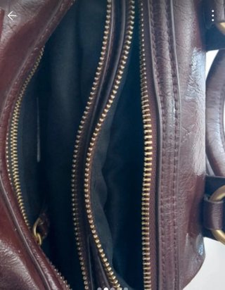 Bolso Zara marrón con 2 anillos