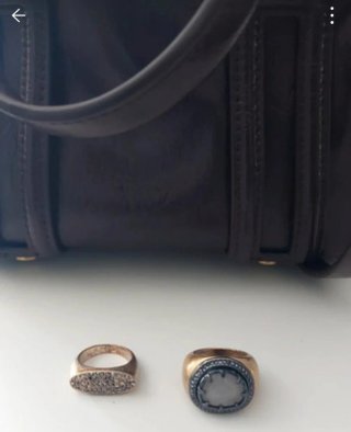 Bolso Zara marrón con 2 anillos