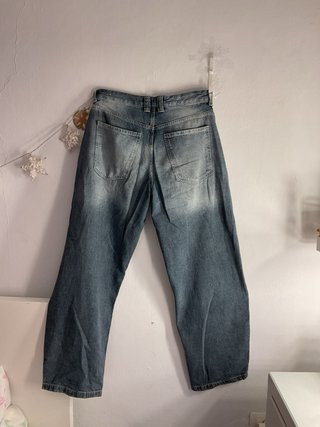 Pantalón ancho Bershka azul