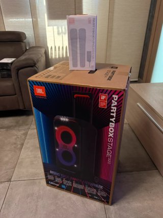 JBL PartyBox Stage 320 + Micrófonos Inalámbricos