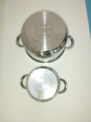 2 Casseruole in acciaio inox 14/20 cm