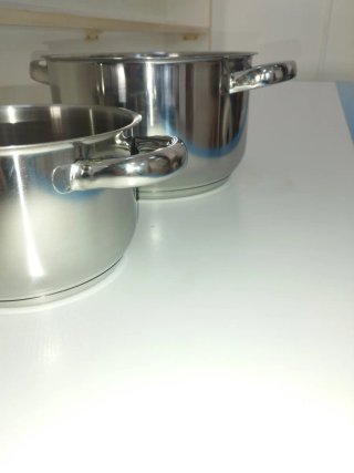 2 Casseruole in acciaio inox 14/20 cm