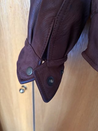 Cazadora vintage de piel marrón