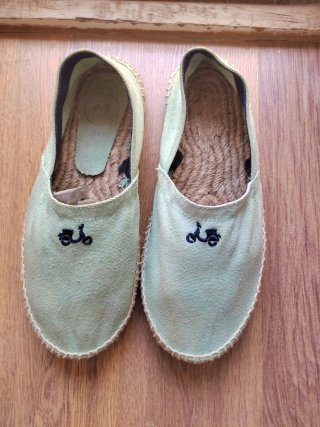 Alpargatas Scotta verde agua talla 39
