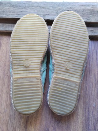 Alpargatas Scotta verde agua talla 39