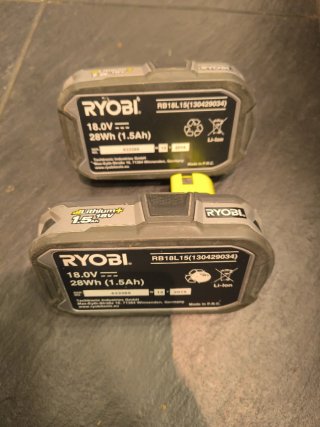 Baterías ryobi 18v 1.5ah litio herramientas