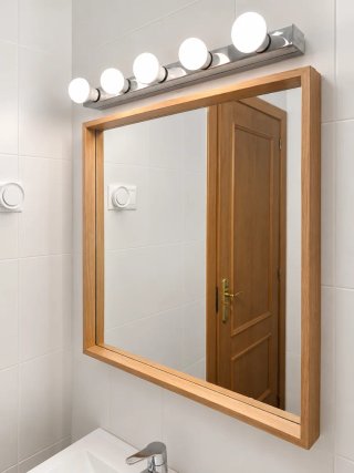 Espejo baño IKEA con aplique luz